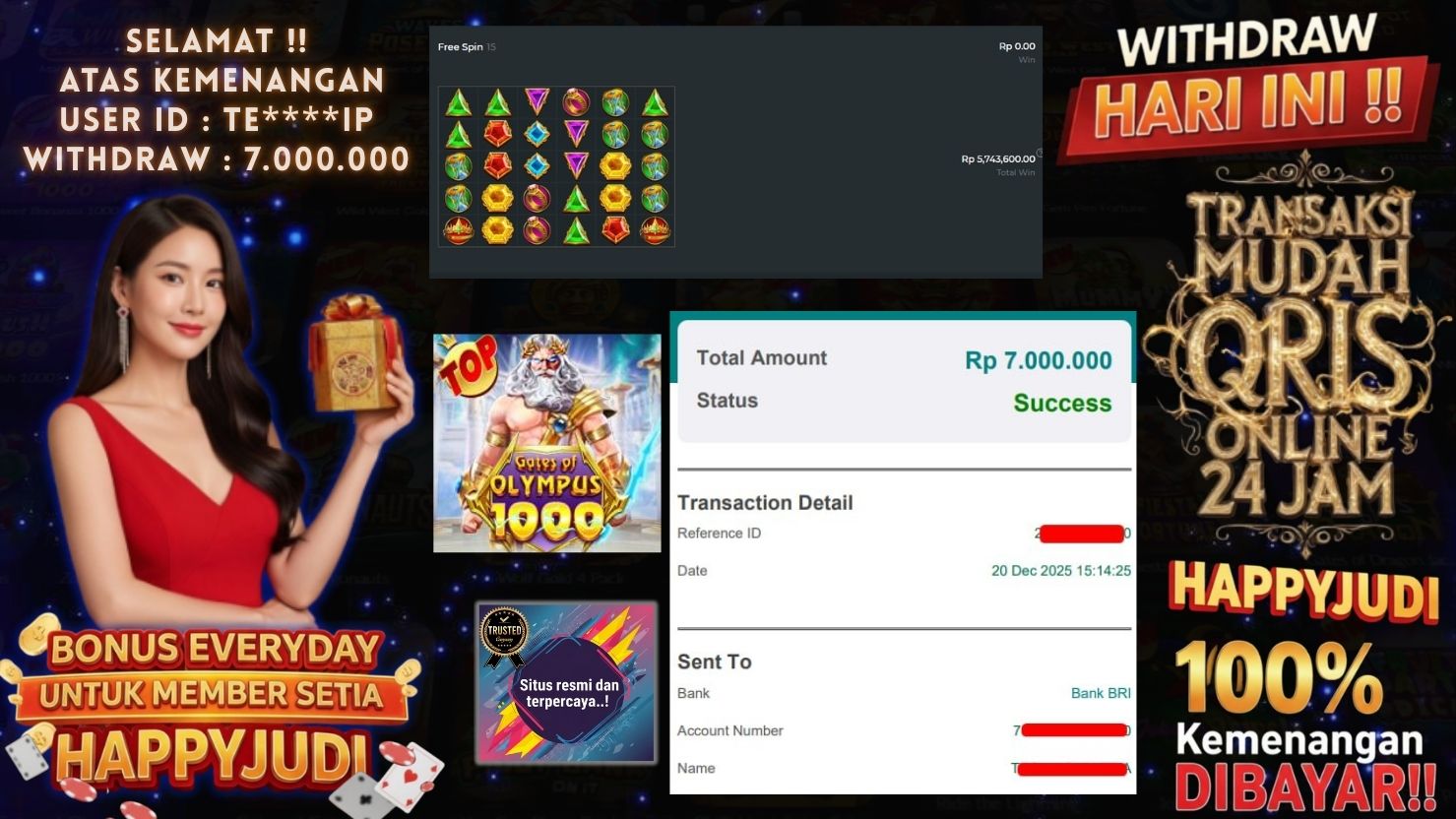 HAPPYJUDI JACKPOT SLOT GATES OF OLYMPUS 1000